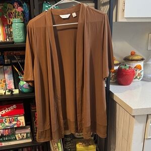 Susan Graver NWOT Tan Open Front Cardigan